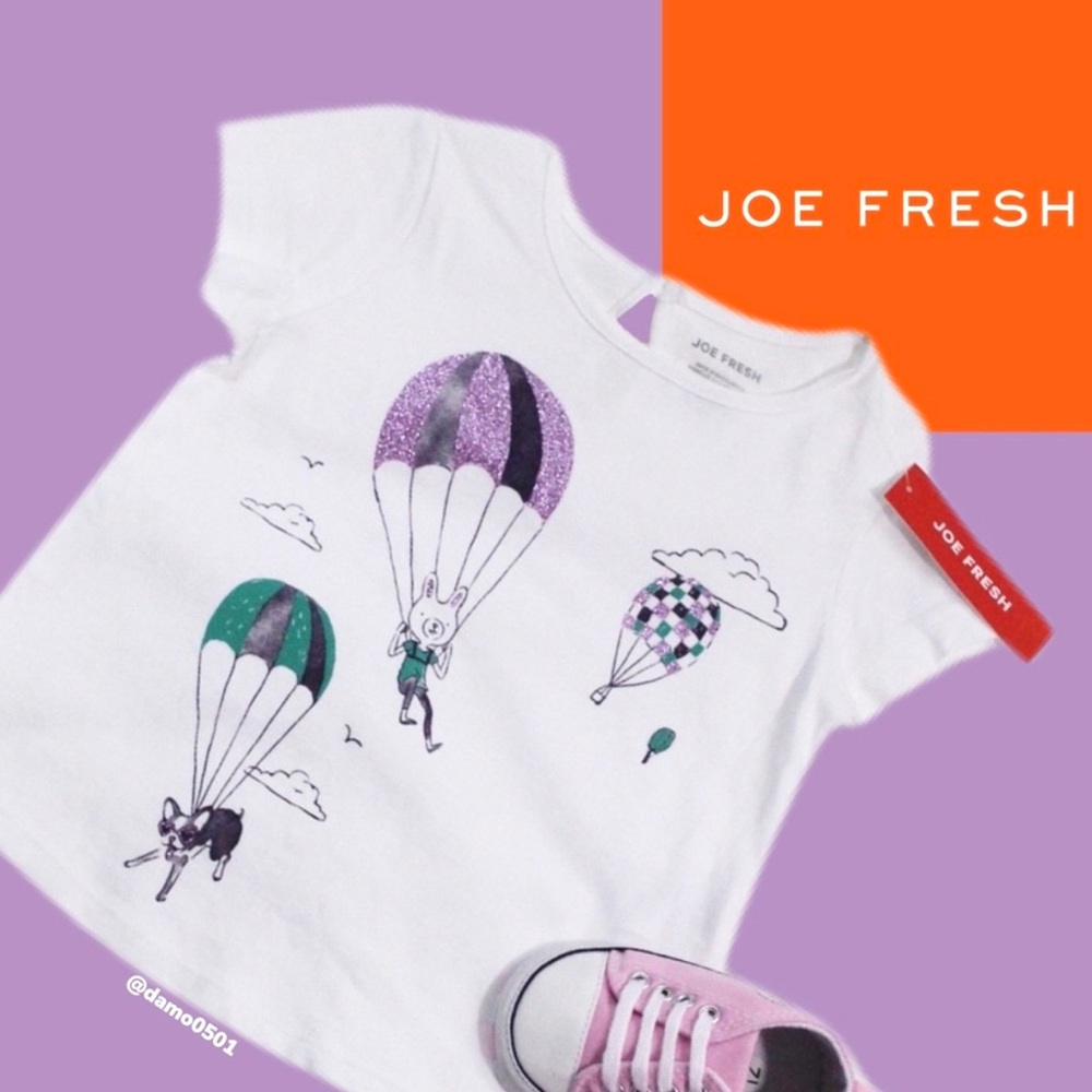 NWT Joe Fresh Baby “Freshster” Hot Balloon Dog Tee - Picture 1 of 4